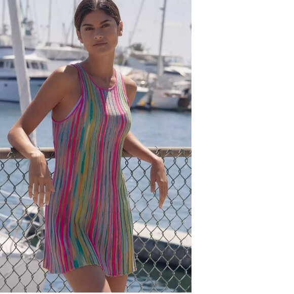 Daily Practice by Anthropologie Ribbed Sweater Mini dress nwt SIZE XS pink new - Picture 1 of 5